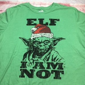 ➡️Star Wars Yoda Elf I Am Not Tee Mens Size 2X
